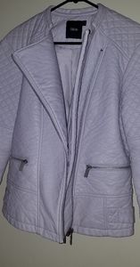 Asos faux leather pale lavender jacket size 12